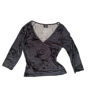 vintage y2k metallic floral